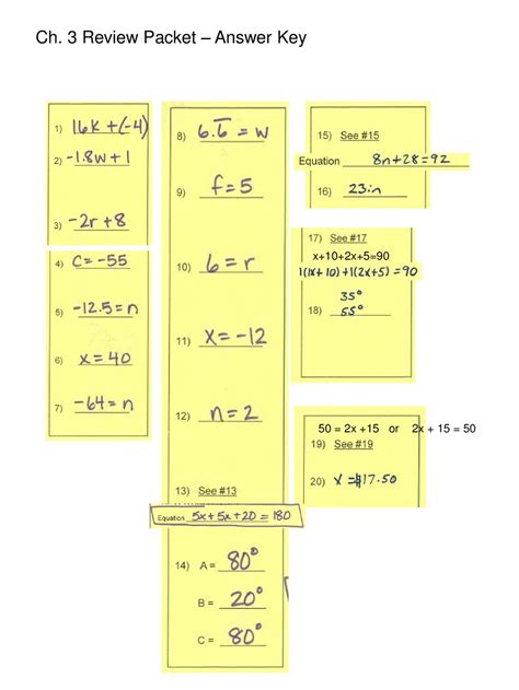 Ch 36 Review Packet Answer Key Reader