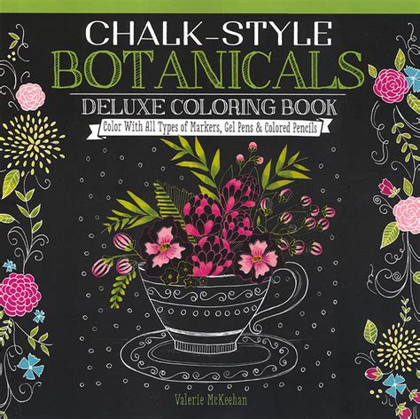 Chalk-Style botanicals Delux colouring book Kindle Editon