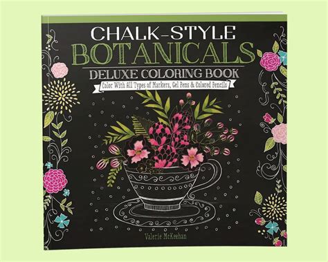 Chalk-Style botanicals Delux colouring book Kindle Editon