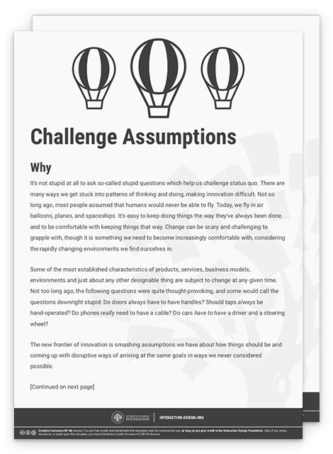 Challenge Assumptions: