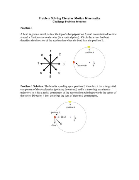 Challenge Problem Solutions Circular Motion Kinematics Kindle Editon