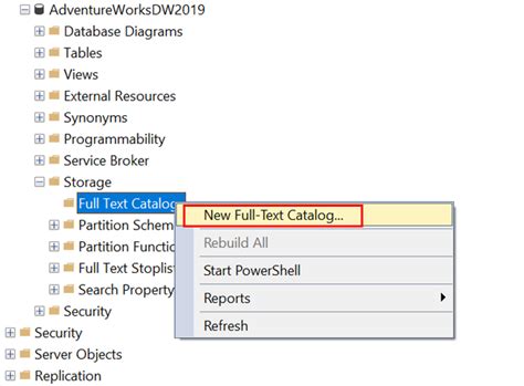 Change Full Text Catalog Owner Ssms Location