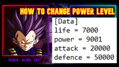 Change character stats: