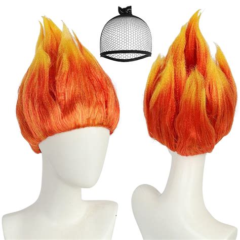 Channel Your Inner Pyrotechnic with a Fiery Flame Wig