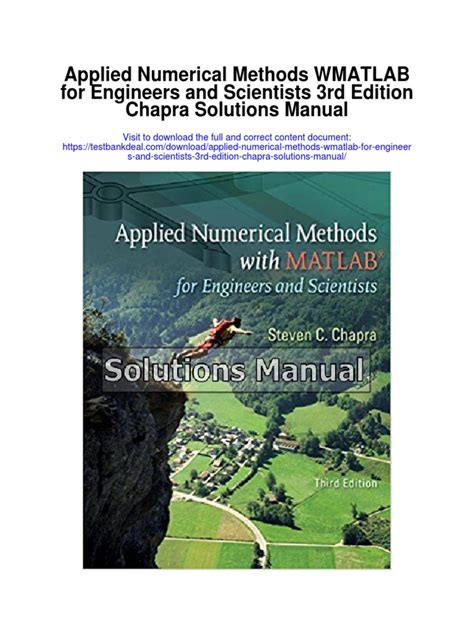 Chapra 3rd Edition Solutions Pdf Epub