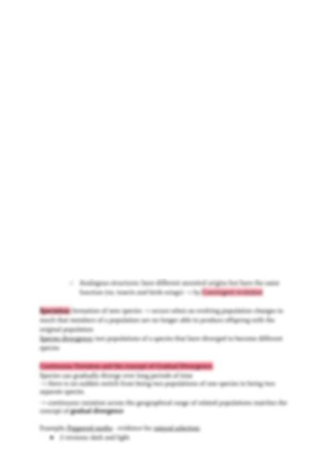Chapter 1: Evidence for Evolution