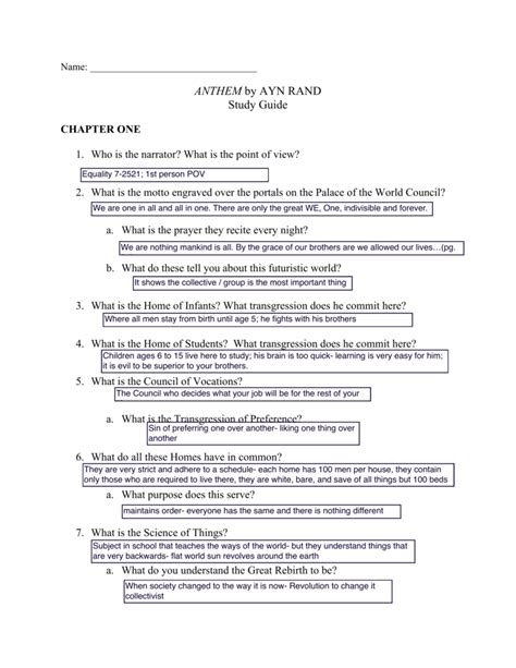 Chapter 1 Anthem Answers PDF