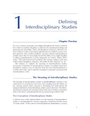 Chapter 1 Defining Interdisciplinary Studies Sage Publications Ebook Doc