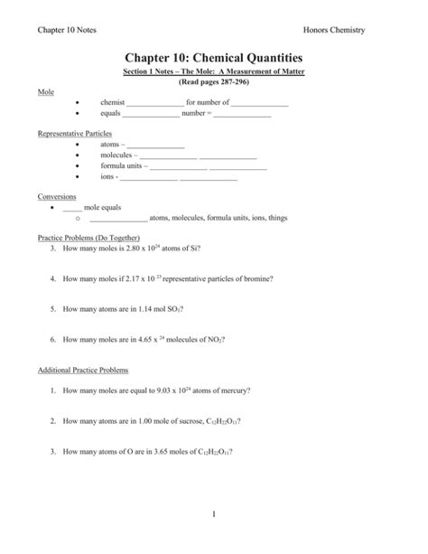 Chapter 10 Chemical Quantities Practice Problems Answers PDF