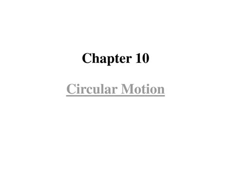 Chapter 10 Circular Motion Answers Epub