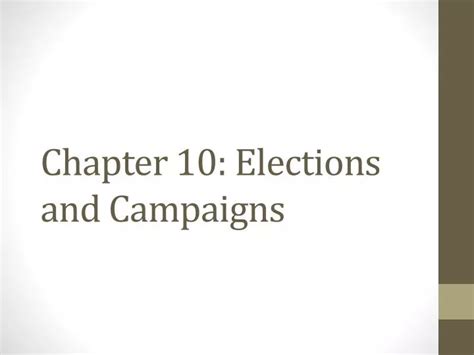 Chapter 10 Elections Campaigns Test Answers Kindle Editon