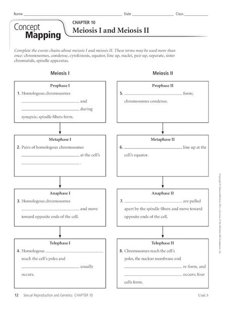 Chapter 10 Meiosis I Ii Concept Mapping Answers PDF