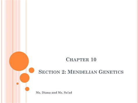 Chapter 10 Section 2 Mendelian Genetics Answers Reader