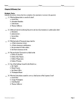 Chapter 10 The Jefferson Era Worksheet Answers Reader