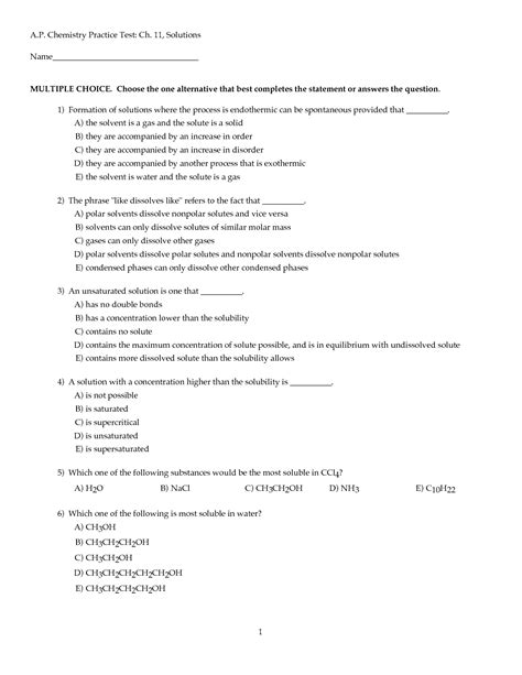 Chapter 11 Chemistry Test Answers Kindle Editon