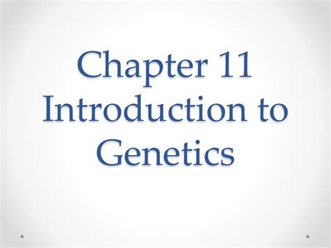 Chapter 11 Introduction To Genetics 1 Answers Epub