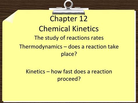 Chapter 12 Chemical Kinetics Answer Key Doc