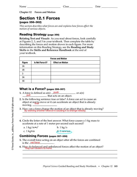 Chapter 12 Forces Motion Assessment Answers Kindle Editon