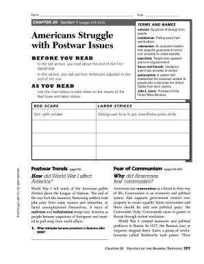 Chapter 12 Guided Reading Section 1 America Struggles With Postwar Issues Answers PDF PDF