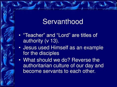 Chapter 13: The Example of Servanthood