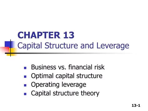 Chapter 13 Solutions Leverage Capital Structure Epub