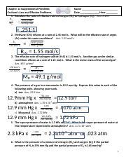 Chapter 13 Supplemental Problems Answer Key PDF