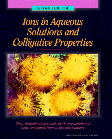 Chapter 14 Ions In Aqueous Solutions Colligative Properties Test Epub