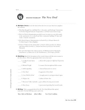 Chapter 15 Building Vocabulary The New Deal Answer Key Epub