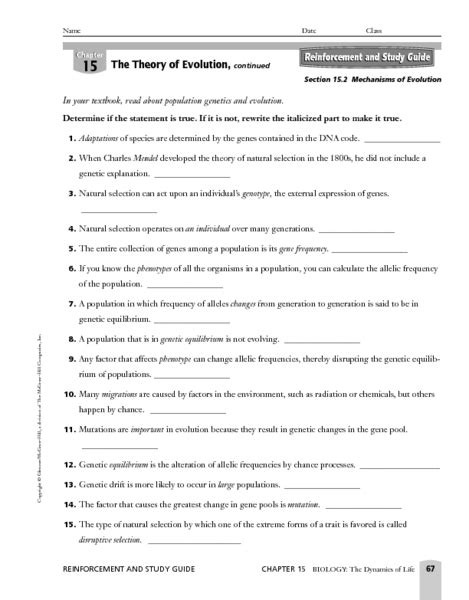 Chapter 15 Darwins Theory Of Evolution Section 3 Answer Key Kindle Editon