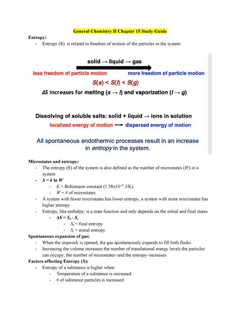 Chapter 15 Study Guide For Content Mastery Answers Chemistry Doc