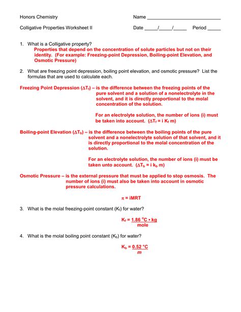 Chapter 16 Properties Of Solutions Worksheet Answers Epub