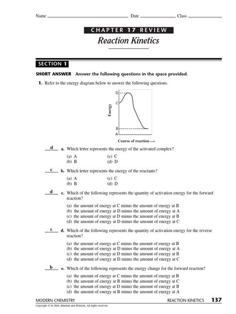 Chapter 17 Study Guide Answers Reaction Rates Epub