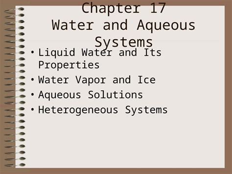 Chapter 17 Water And Aqueous Systems Answers PDF