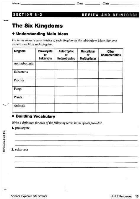 Chapter 18 Classification Vocabulary Review Answer Key Reader