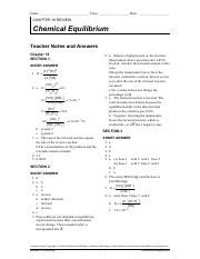 Chapter 18 Review Chemical Equilibrium Section 3 Answers PDF