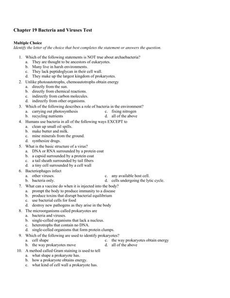 Chapter 19 Assessment Biology Answers Doc