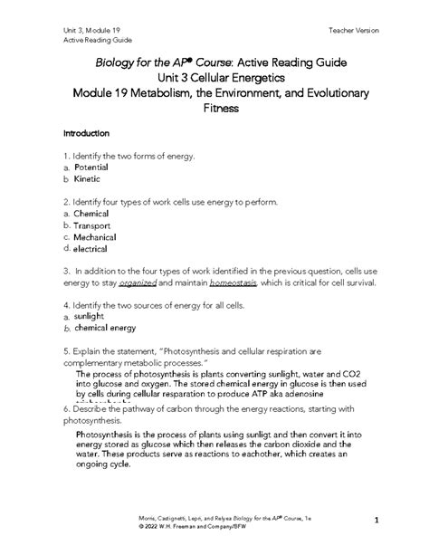 Chapter 19 Guided Reading Ap Biology Answers Kindle Editon