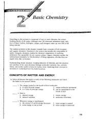 Chapter 2 Basic Chemistry Worksheet Answers PDF