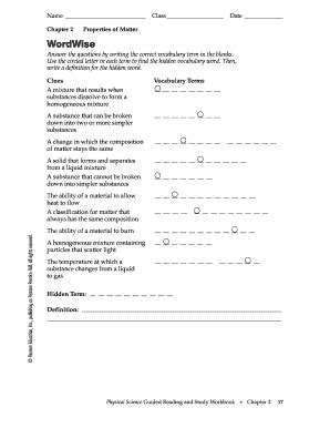 Chapter 2 Properties Of Matter Wordwise Answers Kindle Editon