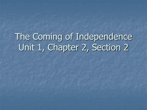 Chapter 2 Section Quiz The Coming Of Independence Answers Epub