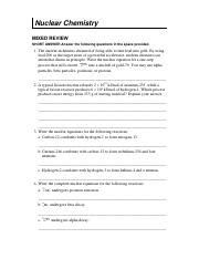 Chapter 21 Nuclear Chemistry Mixed Review Answers PDF