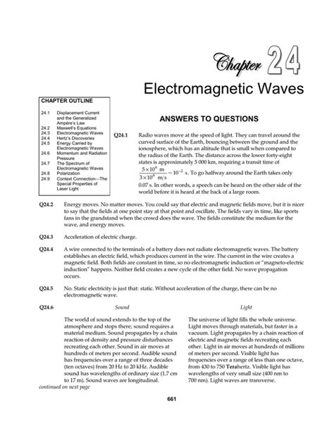 Chapter 22 Electromagnetic Waves Answers To Questions Epub