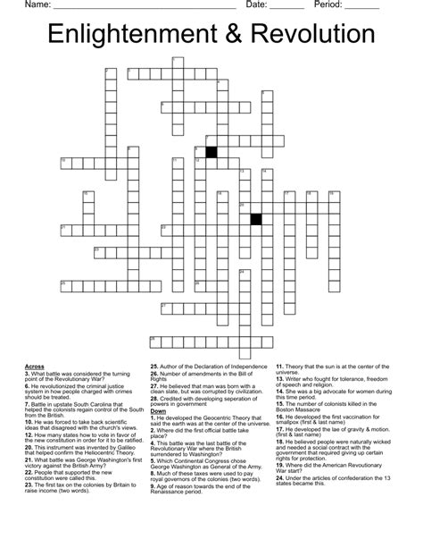 Chapter 22 Enlightenment And Revolution Crossword Puzzle Answers Doc