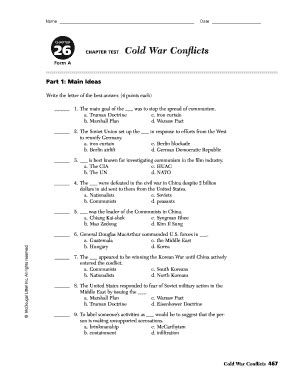 Chapter 26 Cold War Conflicts Test Answers Doc