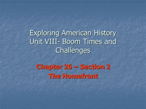 Chapter 26 Section 2 Us History Answer Doc