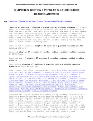 Chapter 27 Section 3 Guided Reading Popular Culture Answers Epub