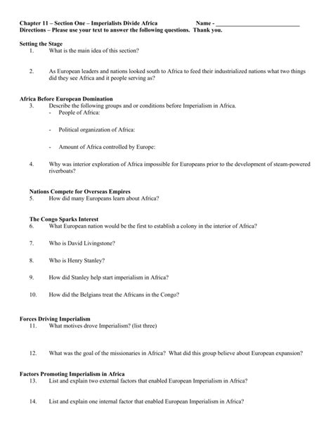 Chapter 27 The Age Of Imperialism Answer Key PDF