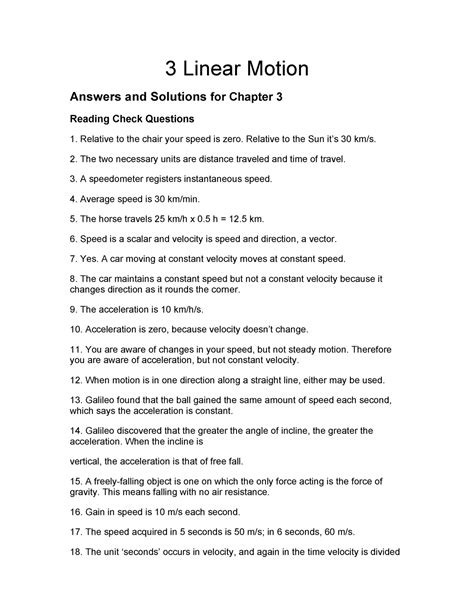 Chapter 3 Linear Motion Answers Kindle Editon