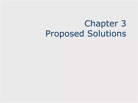 Chapter 3 Proposed Solutions Higher Education Learning Reader