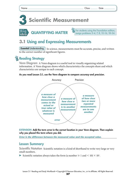 Chapter 3 Scientific Measurement Packet Answers Epub